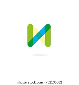 Letter N logo icon design template elements. Vector color sign.
