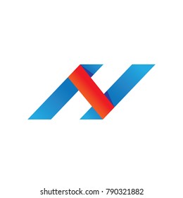 letter n logo icon design template elements