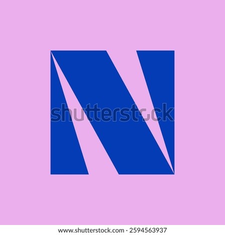 Letter N logo. Icon design. Template elements. Geometric abstract logos