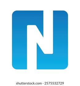 letter N logo icon eps