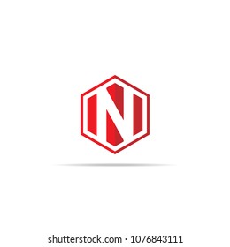 Letter N logo icon in polygon hexagonal shape concept design. business corporate logo template element. vector illustration.