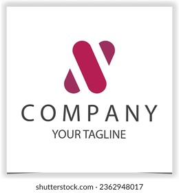 Buchstabe n Logo Symbol Premium elegante Vorlage Vektorgrafik eps10