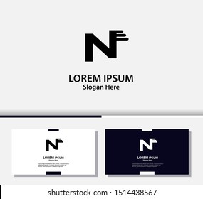 Letter N logo and icon, vector design template.EPS10