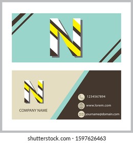 Letter N logo and icon, vector design template