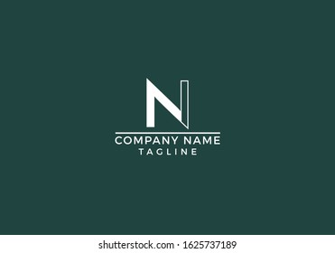 Letter N logo initial based icon unique creative minimal graphic company abstract design in vector editable file.