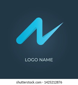Letter "N" logo isolated. Alphabet image