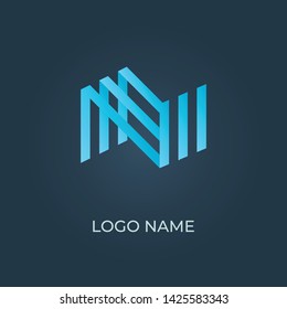 Letter "N" logo isolated. Alphabet vector image