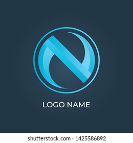 Letter "N" logo isolated. Alphabet vector image