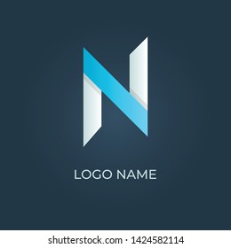 Letter "N" logo isolated background. Alphabet Vector