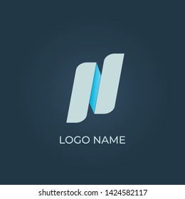 Letter "N" logo isolated background. Alphabet Vector