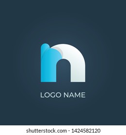 Letter "N" logo isolated background. Alphabet Vector