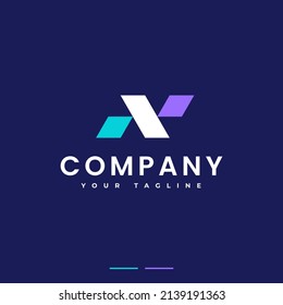letter N logo minimalist simple modern