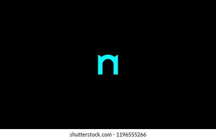 LETTER N LOGO WITH NEGATIVE SPACE EFFECT FOR LOGO DESIGN OR ILLUSTRATION USE