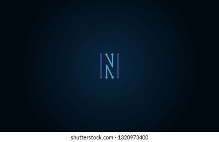 LETTER N LOGO WITH NEGATIVE SPACE EFFECT FOR LOGO DESIGN OR ILLUSTRATION USE