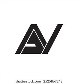 Letra A N logotipo espaço negativo, beleza inicial e elegante design logotipo