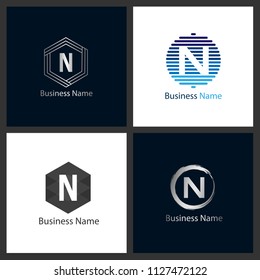 Letter N Logo Set Design