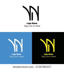 Logotipo de la letra N. La forma de la letra N es como una puerta de puerto. Ilustración del puerto de Australia