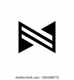 letter n logo, simple and clean