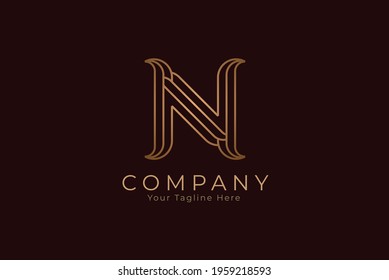 Letter N Logo, stylish and elegant monogram N logo, perfect for business, Brand and company logos,  vector illustration