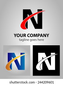 Letter N logo template 