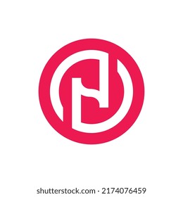 Letter N logo template, circle shape logo icon, alphabet N logo design