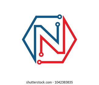 Letter N Logo Template Design Vector, Emblem, Design Concept, Creative Symbol, Icon