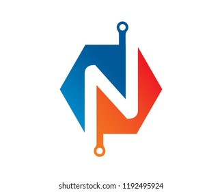 Letter N Logo Template Design Vector, Emblem, Concept Design, Creative Symbol, Icon