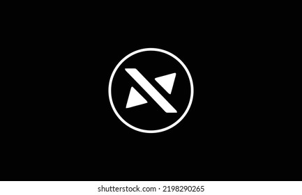 Letter N Logo Template Illustration with circle Design.