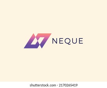 Letter N logo template. Unique modern creative logotype. Vector icon.