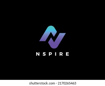Letter N logo template. Unique modern creative logotype. Vector icon.