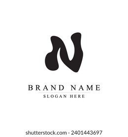 Letter N logo template. Unique modern creative logotype. Vector icon.	
