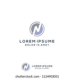 Letter N logo template vector illustration