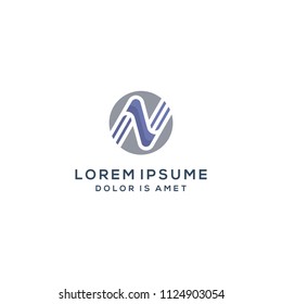 Letter N logo template vector illustration