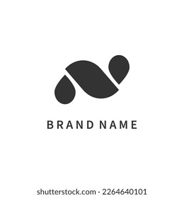 Letter N logo template vector