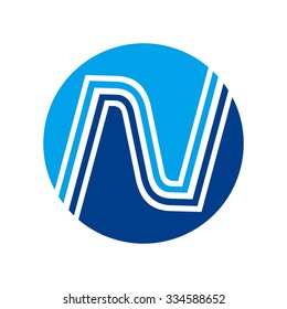 letter N logo template. vector icon.