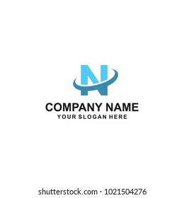 letter N logo vector