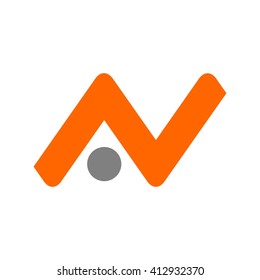 letter n logo vector.