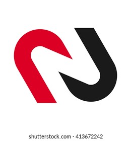 letter n logo vector.