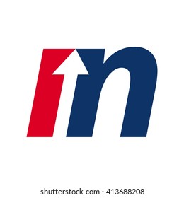 letter N logo vector. arrow logo vector.