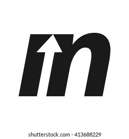letter N logo vector. arrow logo vector.