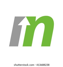 letter N logo vector. arrow logo vector.
