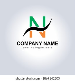 Letter N Logo Vector Design Illustration für Ihre Business Identity Vorlage. Creative Company Name mit Logo-Logo. Unique Letter N Logo Symbol für Monogramm. Schöne Firmenlogo-Idee.