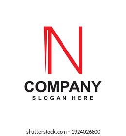 Letter N Logo. Vector design letter with abstract geometric logo concept.
