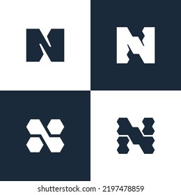 Letter n logo vector design collection for branding company. Logo can be used for icon, brand, identity, monogram, line, template, inspiration, concept, and business company