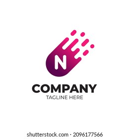 Logo de la letra N. Logotipo Vector N Elegante Lujo