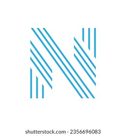 Letter N logo vector icon design template 