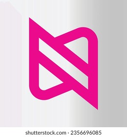 Plantilla de diseño de icono del logotipo N de la carta 
