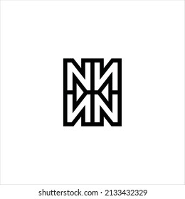 Buchstabe n Logo, Vektorgrafik-Vorlage