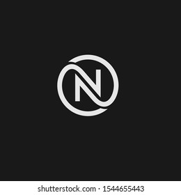 Letter N Logo Vector On Circle Stock Vector (Royalty Free) 1544655443 ...