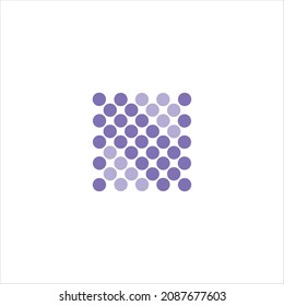 letter n logo vector template dot